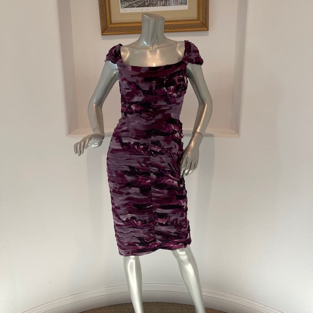 Tadashi Collection Ruched Silk Sheath Dress  8